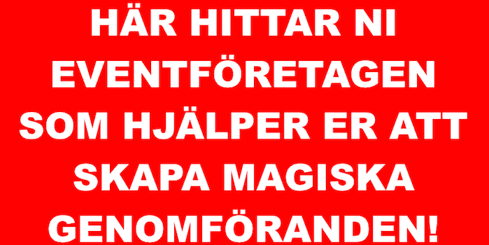 19 eventföretag redo att hjälpa dig till succé
