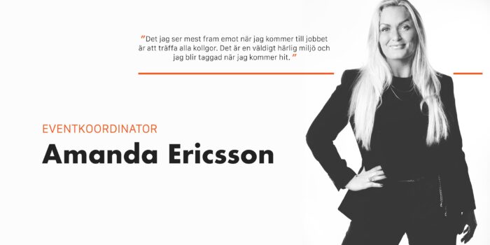 Eventkoordinator ESSIQ Amanda Ericsson