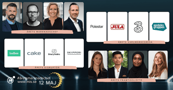 Finalisterna klara för tävlingen Årets Marknadschef 2022