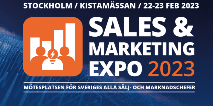 Nordic Live Expo AB lanserar Sales & Marketing Expo den 22 – 23 februari 2023 på Kistamässan i Stockholm