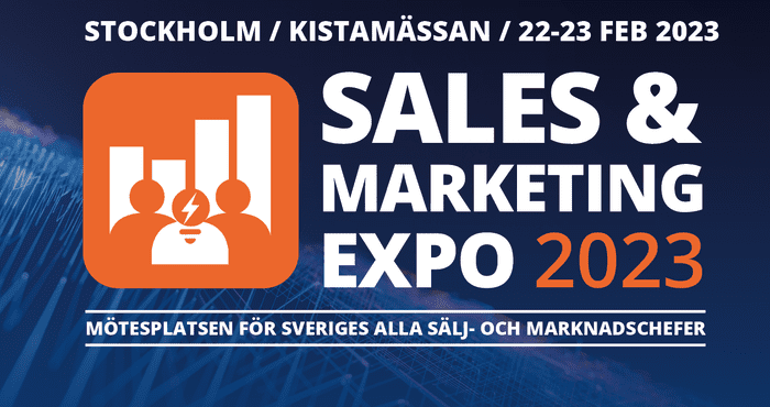 Nordic Live Expo AB lanserar Sales & Marketing Expo den 22 – 23 februari 2023 på Kistamässan i Stockholm