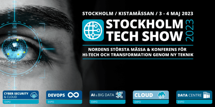 Stockholm Kistamässan 3-4 maj 2023. Stockholm Tech Show 2023. Nordens största mässa & konferens för hi-tech och transformation genom ny teknik.