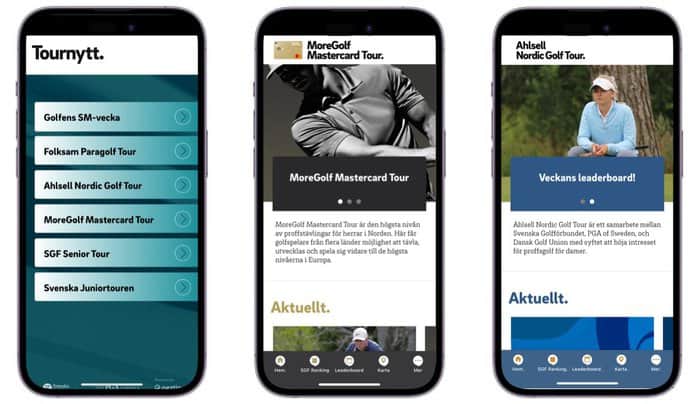Svenska Golfförbundet lanserar Tournytt som webb och app