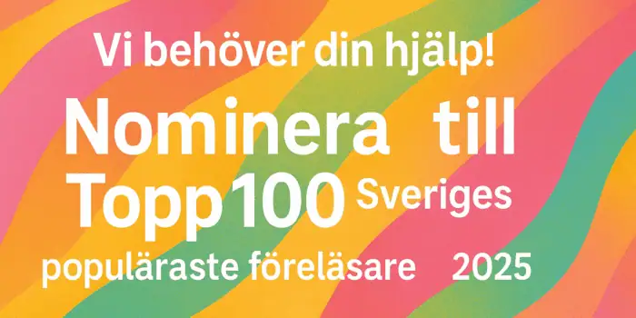 Tre veckor kvar – bidra till undersökningen om Sveriges populäraste föreläsare!