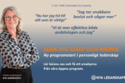 Välkommen på webbinarium den 3 oktober inför programstarten av: ”Leda dig själv och andra”