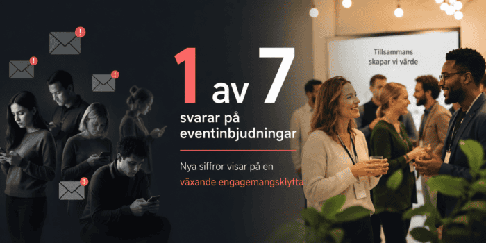 Bara 1 av 7 svarar på eventinbjudningar – nya siffror visar växande “engagemangsklyfta”