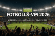 Licenser, LED-skärmar och publikflöden – Mevida guidar inför Fotbolls-VM 2026